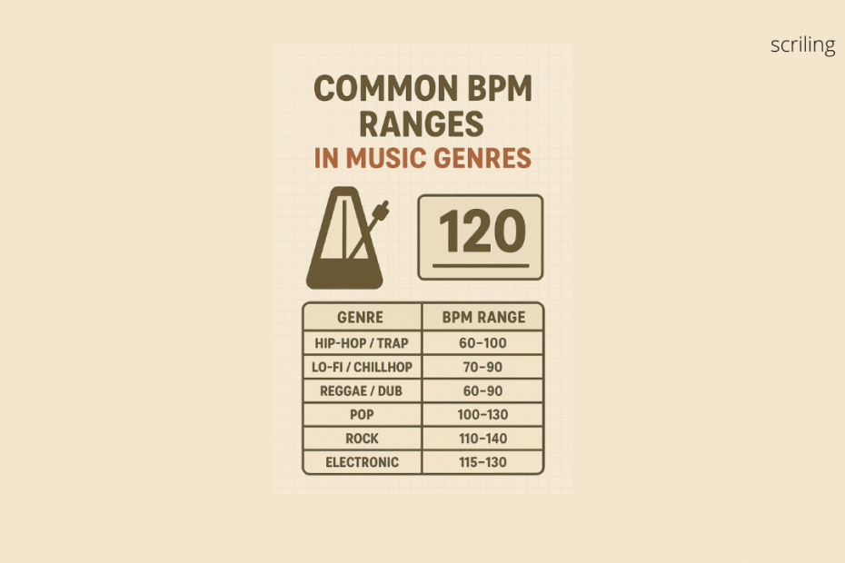 BPM Ranges in Music Genres